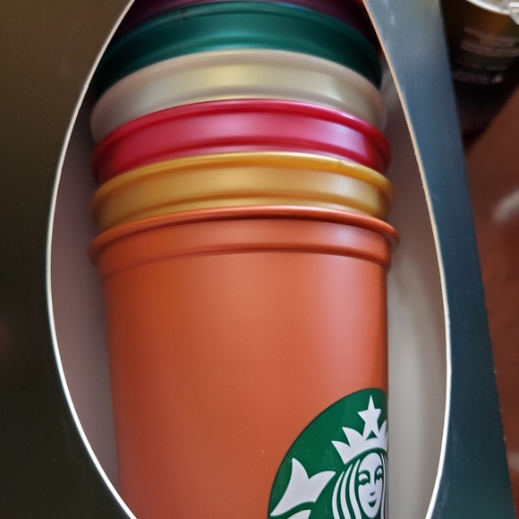 NWT Shimmery Starbucks reusable cups - Picture 4 of 5